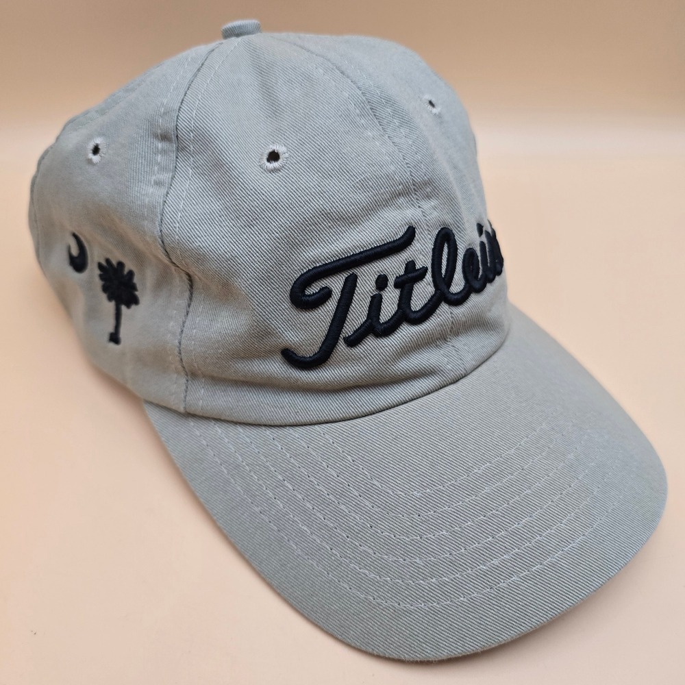 Titleist Golf Hat Khaki Tan South Carolina Palmetto Logo Adjustable Texace USA